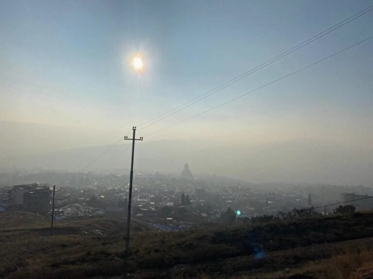 City of Tbilisi covered in smog